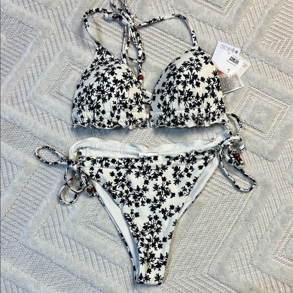H&M - Black and Cream Bikini